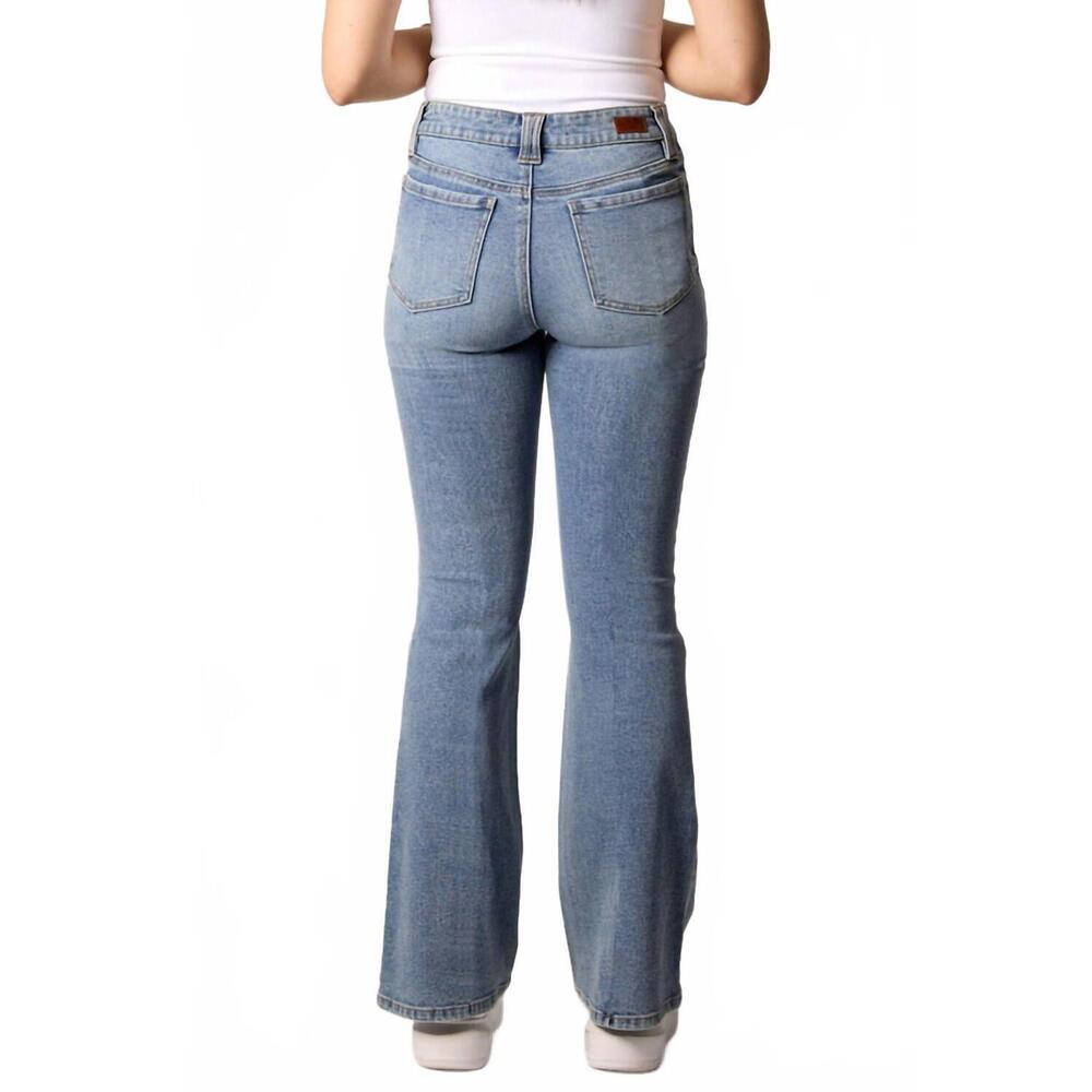 NEW BLUE REVIVAL maya mid rise seamed jeans in medium tel aviv - Picture 2 of 3